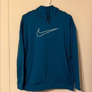 Nike Men's Teal Hoodie with Logo